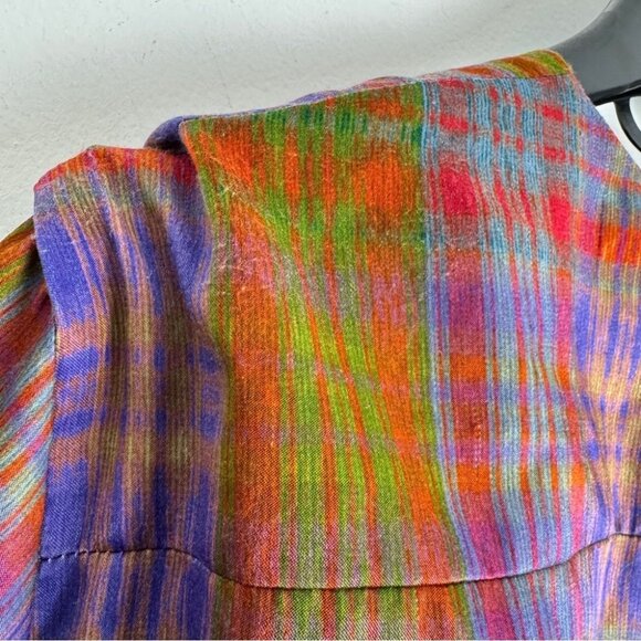 NWT Marella Rank Satin Plaid Wrap Dress size 2 - Picture 5 of 13